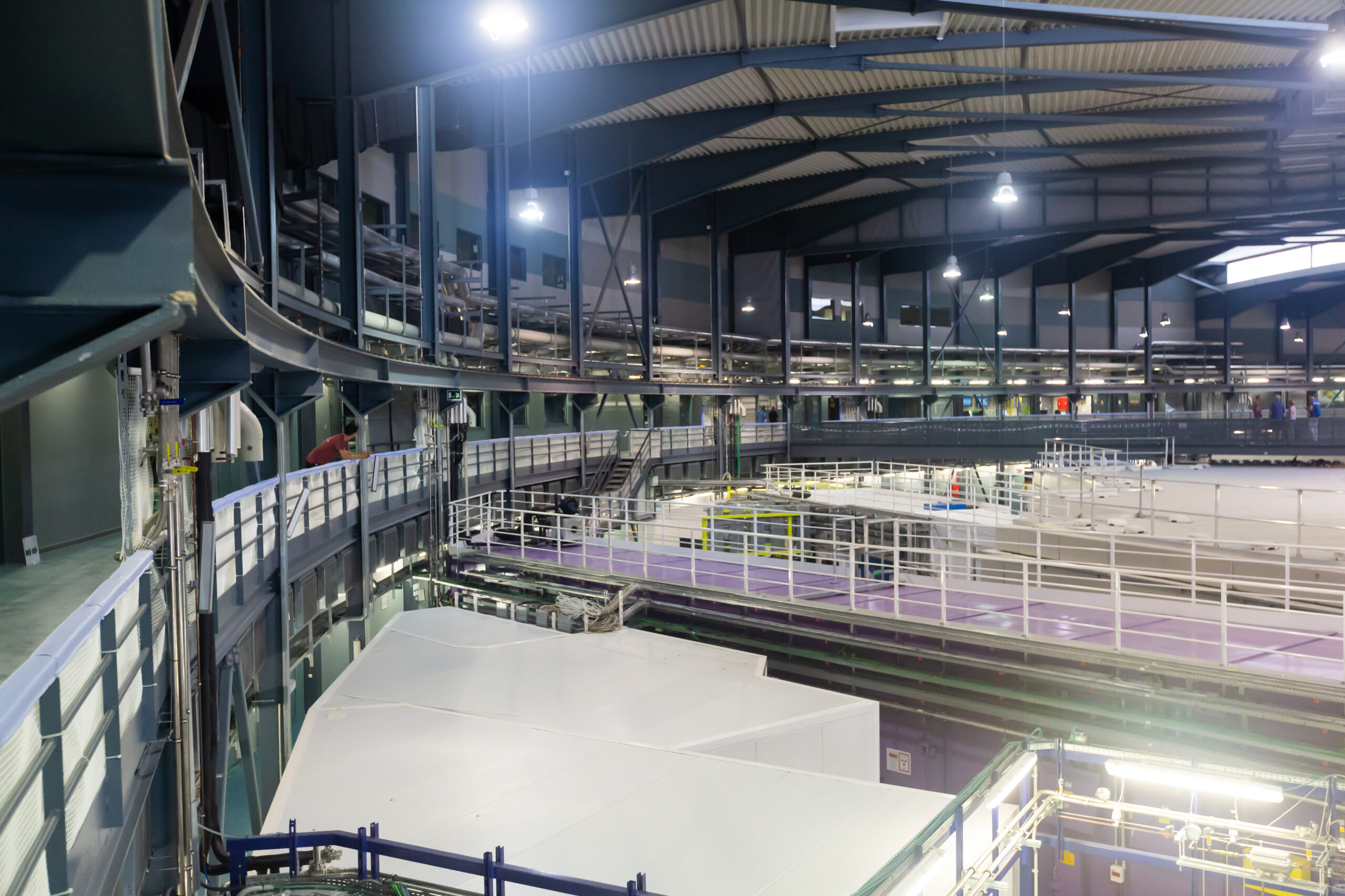 CERDANYOLA DEL VALLES, SPAIN - JUNE 29, 2019: Inside view of building and equipment of ALBA synchrotron radiation facility in Barcelona Synchrotron Park